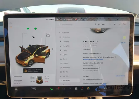 2021 Tesla Model Y Long Range Dual Motor All-Wheel Drive z USA, uszkodzony, nr VIN 5YJYGDEE9MF253531